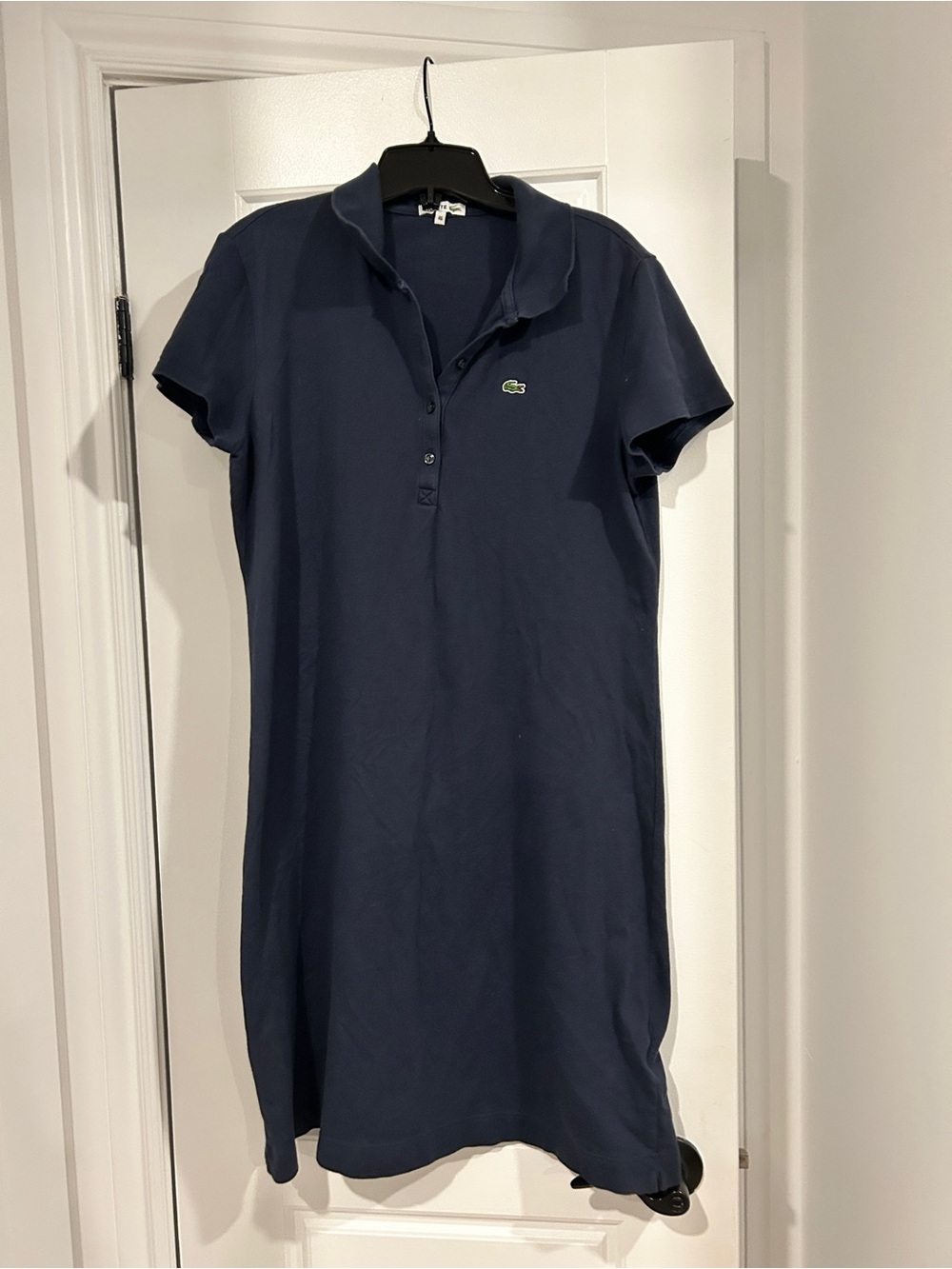 Lacoste navy polo mini dress size lactose 46 or xl - Picture 4 of 10